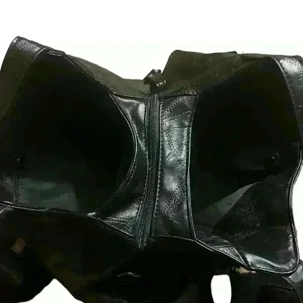 ERFEI Vegan Leather Hobo Patch Work Shoulder bag​